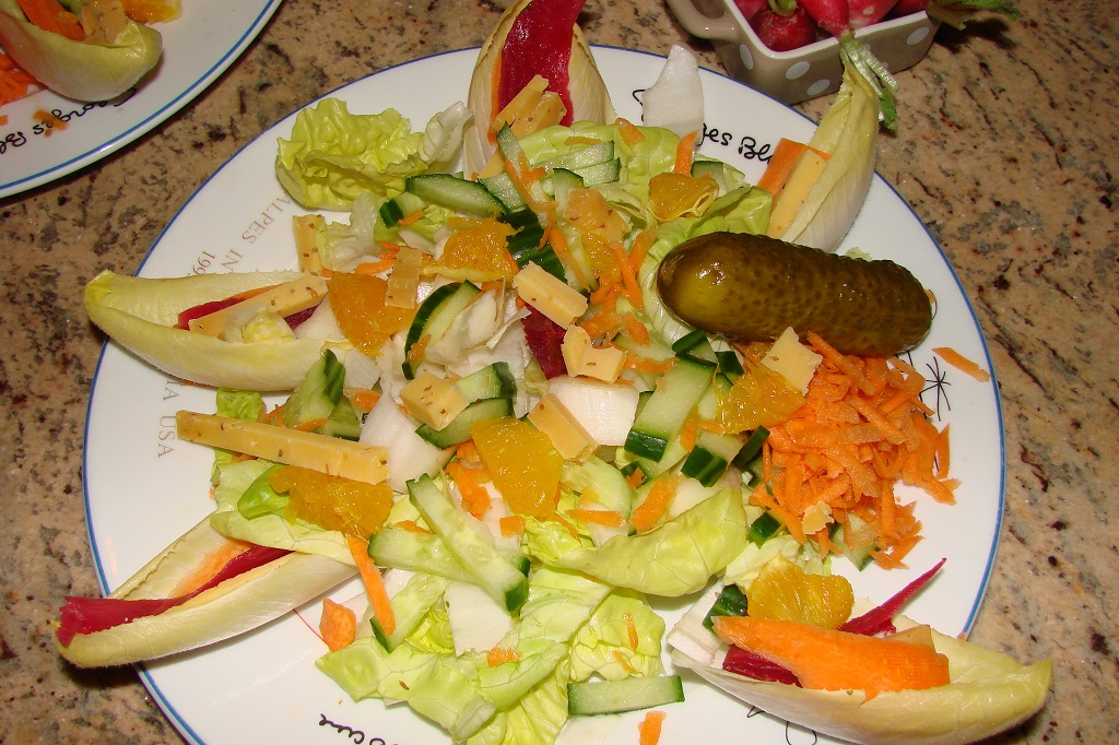 Salade carotte orange concombre betterave avant assaisonnement 18-04-2015