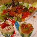 Salade de tomate et médaillon de concombre - DZprod Jardin - 11 juillet 2015
