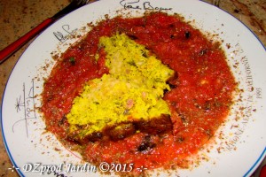Flan de courgette et tartare de tomate - DZprod Jardin - 29 juillet 2015
