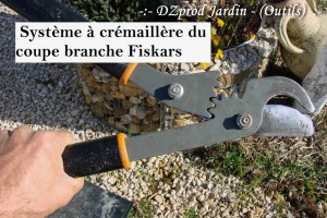 Systeme cremaillere coupe branche Fiskars - DZprod Outils
