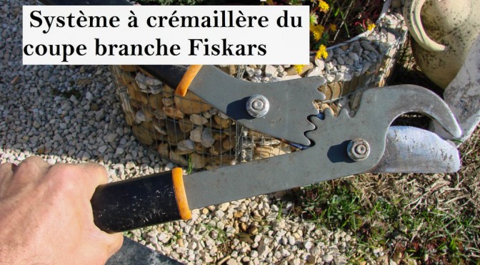 Systeme cremaillere coupe branche Fiskars - DZprod Outils