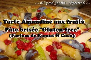 Tarte amandine et pâte brisée sans gluten - DZprod Recette - 29 août 2016