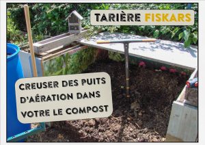 Creuser des puits aération de votre compost avec la tarière Quikdrill de chez FISKARS - DZprod Jardin (outils en prêt)