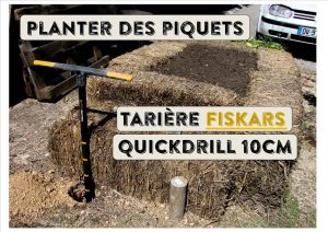 Outils pour planter facilement des piquets avec la tarière Quikdrill de chez FISKARS - DZprod Jardin (outils en prêt)