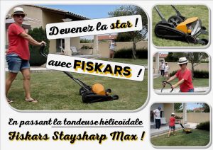 Tondeuse hélicoïdale FISKARS Staysharp Max -devenez la star avec fiskars - DZprod Jardin