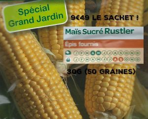 Maïs sucré Rustler - 50 graines - 9euro49 - Vilmorin